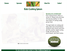 Tablet Screenshot of kidscookinggreen.com